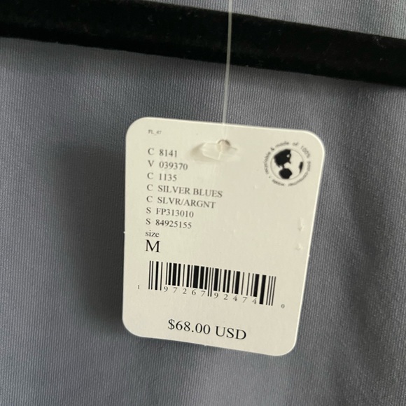 🌻🆕FREE PEOPLE Va Va Voop Duo Bodysuit Silver Blues-Size Medium - Picture 10 of 11